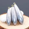 Colgante de plomo con forma de gota de ocho anillos en forma de hoja de sauce, colgante de plomo con anillo de cobre, colgante de plomo con peso de plomo, colgante de pesca con gramo de pie, accesorios para caña de mar