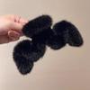Horquilla de felpa grande para mujer, invierno 2024, nueva pinza de tiburón con volumen para el cabello, pinza de agarre Mao Mao para la parte posterior con sentido avanzado