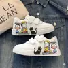 Zapatillas Deportivas Infantiles con Suelas Suaves, Tenis Transpirables para Niños, Zapatos Casuales de Corte Bajo Resistentes al Desgaste para Niñas, Zapatos Blancos de Dibujos Animados para Estudiantes de Primaria