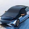 Escudo de Nieve Magnético para Coche Película de Aluminio Engrosada Parasol Parasol Frontal de Coche Ampliado Tela Oxford Impermeable a la Humedad a Prueba de Nieve