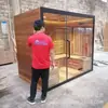 Cámara de Sudoración de Cedro Rojo Importado, Caja de Sudoración y Fumigación, Sala de Vapor Seco y Ondas de Luz Venta Directa, Estufa de Sauna, Sala de Sauna de Vapor Húmedo