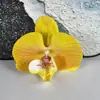 Flor de Falenopsis Roja de Red Impresión 3D Película Simulación diy Tarjeta para el Cabello Flor Decorativa 9cm Regalo Hecho a Mano Caja de Dulces