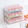 Caixa de armazenamento de ovos de 15 compartimentos caixa de conservação de ovos para geladeira caixa de ovos multicamadas bandeja de ovos de plástico