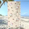 Fornecimento Exclusivo Transfronteiriço de Toalhas de Praia Estampadas da Sanrio Hello Kitty com Impressão Digital Que Não Desbota e Podem Ser Enviadas Individualmente