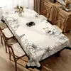 Fornecimento Exclusivo Transfronteiriço de Toalha de Mesa Retangular para Casa em Fio Verde Estilo Retro Americano, Impermeável, à Prova de Óleo, Lavável