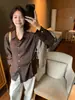 Su Nueva Colección de Otoño Estilo Coreano Diseño Simple y Sofisticado Camisa de Manga Larga con Solapa para Mujer 66604