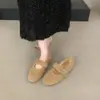Sapatos Peludos Estilo Chanel para Mulheres, Inverno 2025, Sapatos Quentes de Algodão com Forro de Lã, Mocassins Mary Jane Slip-On