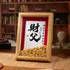 Regalo para el Día del Padre para Ganar Mucho Dinero, Muestra la Fortuna del Padre, Marco de Fotos, Marco de Fotos de Mesa de Moneda de Lingote Hecho a Mano DIY, Regalo Creativo