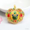 Colgante de Jade Hetian Natural Jaspe Guan Yu Esmalte Colgante Ruyi Joyería Venta al por Mayor Dropshipping S4102904L