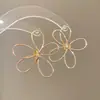 Pendientes de Borla de Flor con Perlas Estilo Étnico Transfronterizo Europeo y Americano, Pendientes de Lujo Ligero de Gama Alta, Accesorios para Orejas de Moda y Elegantes al por Mayor