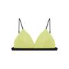 Nuevo Sujetador de Copa Triangular Nude Estilo Francés Cómodo Color Block, Verano Sexy Espalda Descubierta Tirantes Finos Lencería Camisola para Busto Pequeño