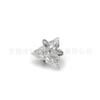 Garras triangulares de titanio F136 hilo de circonio incrustado con circón 5A accesorios para clavos de labio clavos de cartílago perforaciones de aleación de titanio G23 aretes