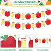 Bestseller transfronterizo para la temporada de regreso a clases: decoraciones para salón de clases, autobús escolar de manzana, guirnaldas de lápices, banderines, pancartas, decoraciones colgantes, decoraciones de papel