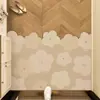 Alfombra de Piso Anillo de Seda Moderna Simple Resistente a la Suciedad para Puerta Raspa-Lodo de Entrada Antideslizante Felpudo Cortable Alfombra de Piso para Entrada