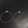 Brincos Banhados a Ouro, Ganchos de Brinco Redondos Abrem e Fecham, Brincos de Argola, Materiais DIY para Pingentes, Moda Geométrica Novo Estilo