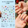 Nuevas Pegatinas para Uñas con Relieve de Conejo y Oso Navideño, Pegatinas para Uñas DIY Navideñas de Reno y Muñeco de Nieve de Dibujos Animados 3D