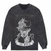 Otoño Nuevo Clásico Anime Dibujos Animados JOJO Maravillosa Aventura oversize Camiseta de Manga Larga con Cuello Redondo