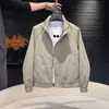 Jaqueta Masculina com Gola Alta 2026 Moda Outono/Inverno Simples Versátil Roupa Masculina Estilo Coreano Casual Slim Fit Top