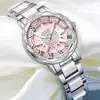 Reloj de Cerámica de Girasol Nuevo Reloj de Nicho de Lujo Ligero para Mujer Moda Completamente Automático Reloj de Cuarzo Genuino para Mujer