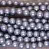 Perlas de imitación Nanyang, perlas de vidrio sueltas, cuentas de concha de imitación de agujero recto gris, cuentas sueltas para joyería DIY, accesorios colgantes al por mayor