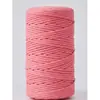 Cuerda de algodón trenzado 3mm 4mm de colores tapiz hecho a mano degradado color sólido cuerda de algodón material para colgante de coche cuerda para tejer diy hilo de algodón