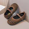Novos Sapatos de Princesa de Cristal para Meninas, Nova Coleção de Alto Padrão Outono 2026, Sapatos de Couro para Menininhas, Sandálias Mary com Solado Macio