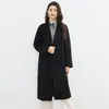 Nuevo Estilo Otoño e Invierno 2026 Abrigo de Lana Doble Faz, 100% Lana Pura, de Longitud Media para Mujer, Elegante, Rejuvenecedor, de Alta Gama, Ropa Exterior Versátil