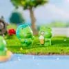 Viajando Juntos con Muñecos de Animales Pequeños Rana, Accesorios de Decoración DIY para Jardinería de Paisaje Micro, Mini Adornos Pequeños