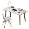 Escritorio, Escritorio de Computadora, Escritorio para Trabajar en Casa, Escritorio de Oficina Sencillo, Escritorio de Estudio para Dormitorio, Mesa con Patas de Madera Maciza para Casa de Alquiler