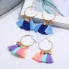 Pendientes Transfronterizos Estilo Étnico Bohemio Lentejuelas Pendientes Largos con Borlas Moda Caliente de Amazon Pendientes Creativos
