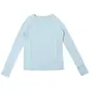 Ovelha Perdida Montanhismo ao Ar Livre Camisa Feminina de Lã Merino Secagem Rápida Manga Longa com Bolso para Relógio, Caminhada Raglan Gola Redonda