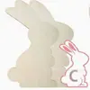 25cm Conejo Grande en Blanco Rodaja de Madera DIY Decoración de Pascua Rodaja de Madera sin Terminar Conejo de Pascua en Stock