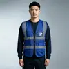 Coletes refletivos para canteiros de obras, projetos de construção chineses, roupas refletivas de segurança, impressão de logotipo personalizado, uniformes de trabalho