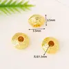 Acessórios de Contas Espaçadoras Banhadas a Ouro 18K Alta Retenção de Cor Contas Espaçadoras Disco Voador Texto Voador Retro Fosco Acessórios Estilo Chinês Atacado