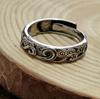 Anillo Ziqi Donglai para Hombre Moderno Ins Personalizado Anillo Individual para Hombre Moda Antiguo Retro Grabado Anillo Xiangyun