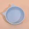 Talheres de Sucção Criativos de Desenho Animado para Suplemento Alimentar de Bebê, Tigela de Silicone para Mãe e Filho, Tigela de Gatinho de Grau Alimentício, Talheres de Silicone