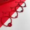 Pulsera de Cuerda Roja Cinabrio Imperial Zijin Tejida a Mano para el Año de la Vida Hebilla Ping An Cuerda Roja Redonda para Hombres y Mujeres