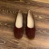Sapatos de Salto Quadrados Retrô com Laço Delicado Estilo Suave para Noite Slip-On Versátil para o Dia a Dia Sapatos de Vovó Sapatilhas para Mulheres