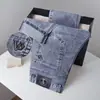 Jeans Rectos Holgados Negros y Grises para Hombre, Estilo Nuevo para Primavera y Otoño, Pantalones Delgados de Verano para Hombres de Mediana Edad