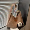 Bolsos de Otoño e Invierno para Mujer, Gran Capacidad, Nuevo Estilo 2025, Lindo, Casual, Estilo Relajado, Bolso para Viajar al Trabajo, Bolso de Punto, Moderno, Versátil para el Viaje Diario