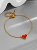 Francês Ins Nova Chegada Luz Luxo Amor Concha Natural Elegante Aço Titânio Banhado a Ouro Joias Femininas Capa Decorações
