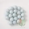 20 Piezas 16mm cuentas de vidrio blanco crema 1.6cm color blanco porcelana bola transparente 16mm canicas piezas de ajedrez 120g