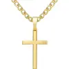 Exportação Europeia e Americana Nova Hip-Hop Aço Inoxidável Cruz Chanfrada Pingente Colar Masculino Simples Retrô Joia Personalizada