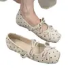 Zapatos Mary Jane de ballet de lunares estilo hada francés para mujer, nuevo modelo de otoño 2026, corte bajo, planos, suela blanda, zapatos para ir al trabajo
