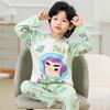 Pijamas nuevos del sudeste asiático para niños, niñas, verano, primavera y otoño, de manga larga, dibujos animados, para niños medianos y grandes, ropa de hogar para niños, venta al por mayor