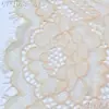 Tecido de Renda Elástica com Padrão de Fio Cor de Damasco Francês Tang Long para Roupas, Lingerie, Vestidos de Noiva, Acessórios DIY, Acabamento de Renda