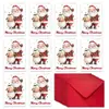 Compra direta transfronteiriça de 1 conjunto de envelopes para cartões de Natal com árvore de Natal e cartão com mensagem de bênção escrita à mão na Véspera de Natal