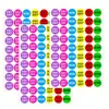 Nuevas pegatinas transfronterizas, pegatinas de puntos de papel recubierto de colores, marcadores de puntos mensuales para clasificación, pegatinas redondas autoadhesivas escritas a mano