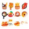 Accesorios de Resina para Fundas de Teléfono, Palillos de Pizza, Tartaletas de Pan, Pegamento de Crema para Manualidades, Huevos de Langosta, Materiales Realistas, Dijes para Zapatos