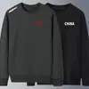 Moletom masculino de outono e inverno, solto e grosso, sem zíper, gola redonda, camiseta de manga comprida, tamanho grande, moderno e versátil